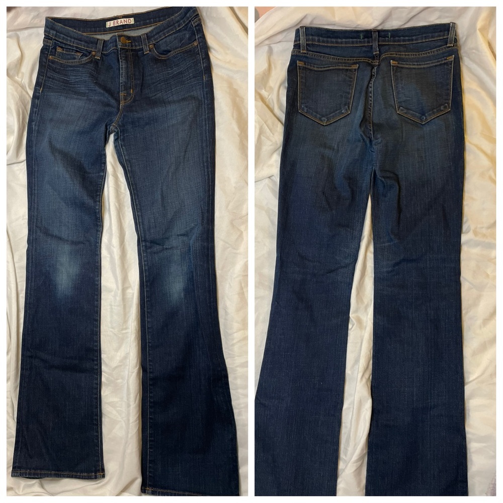 J Brand sz 31 The Straight Leg Blue Denim Jeans Medium Wash